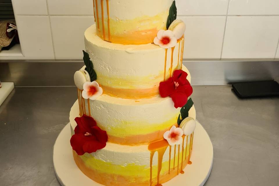 Wedding cake tropical