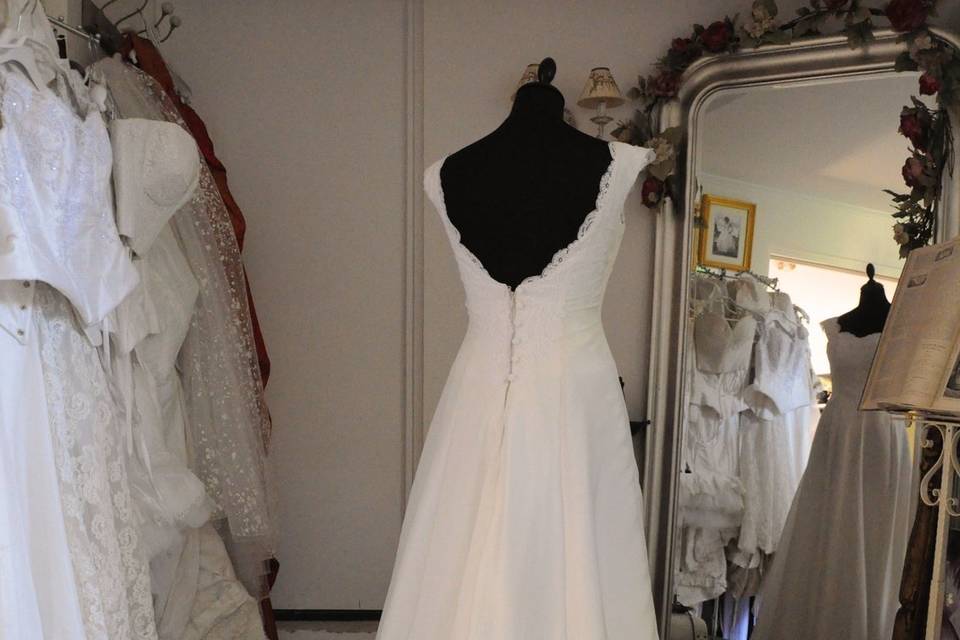 Robe de mariée fluide en soie