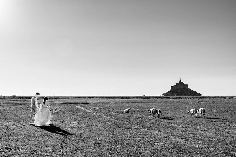 Séance couple Mt St Michel