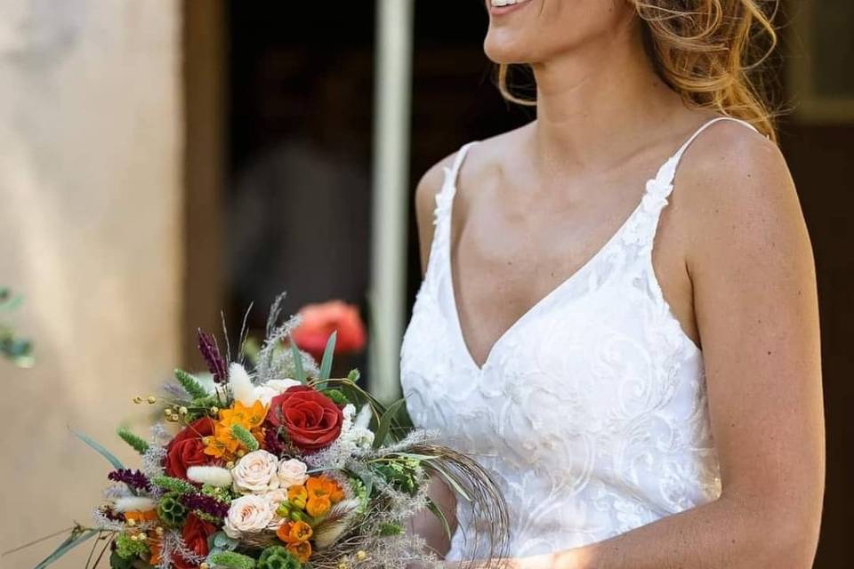 Bouquet de mariée champêtre