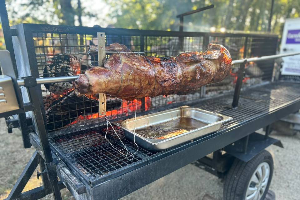 Agneaux au tournebroche
