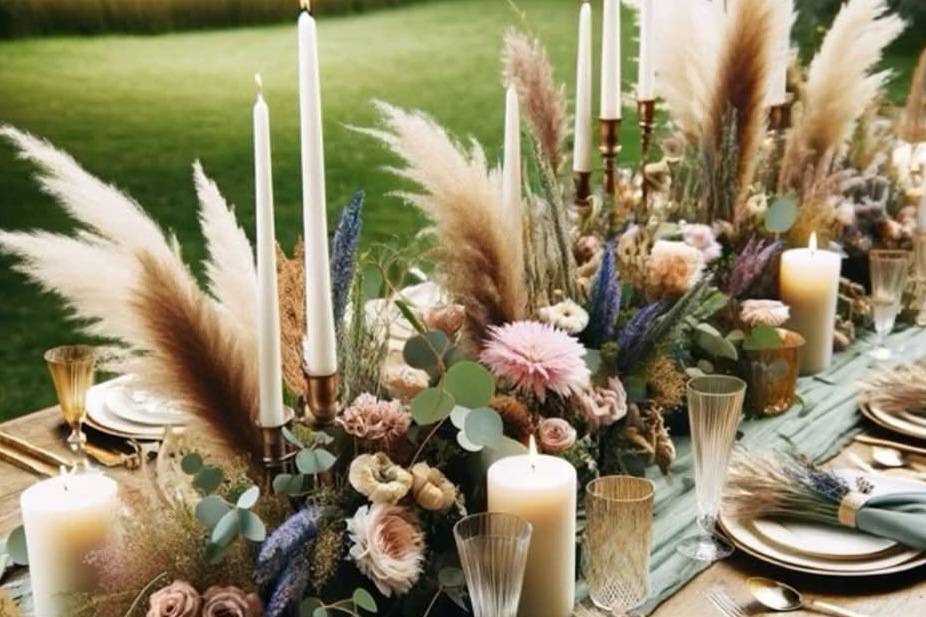 Décoration de table naturel