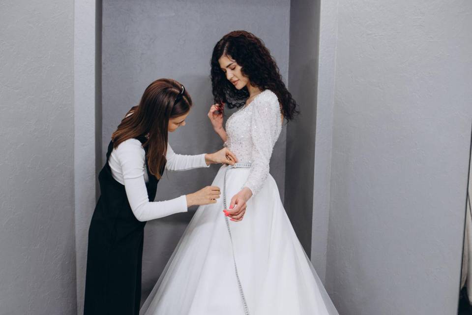 Essayage avec la Mariée