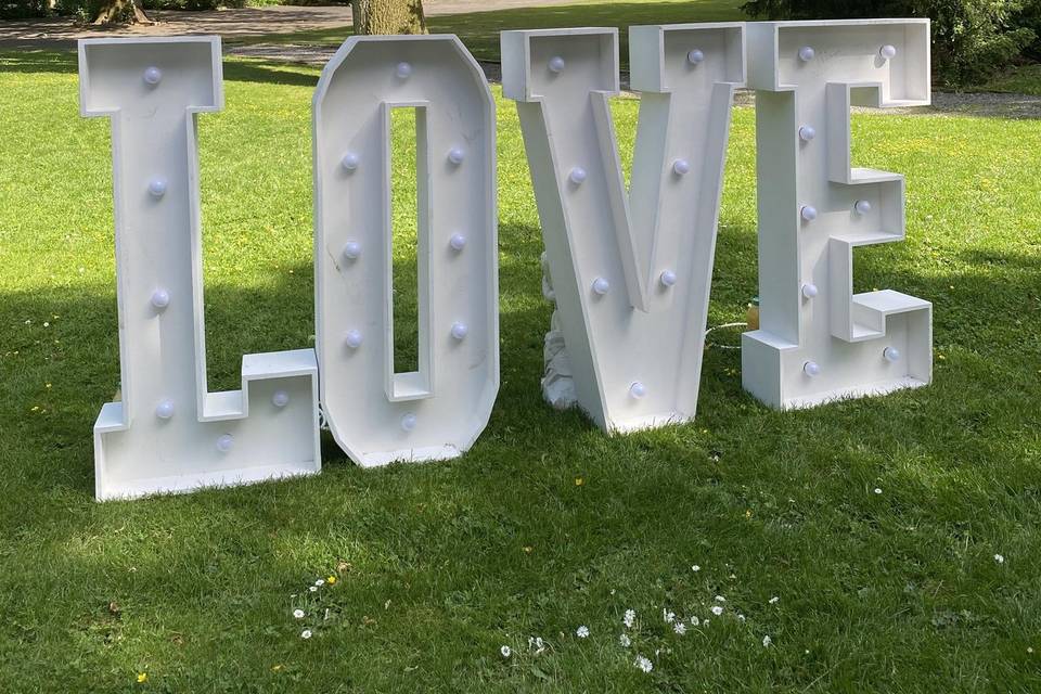 Lettre love xxl lumineuses