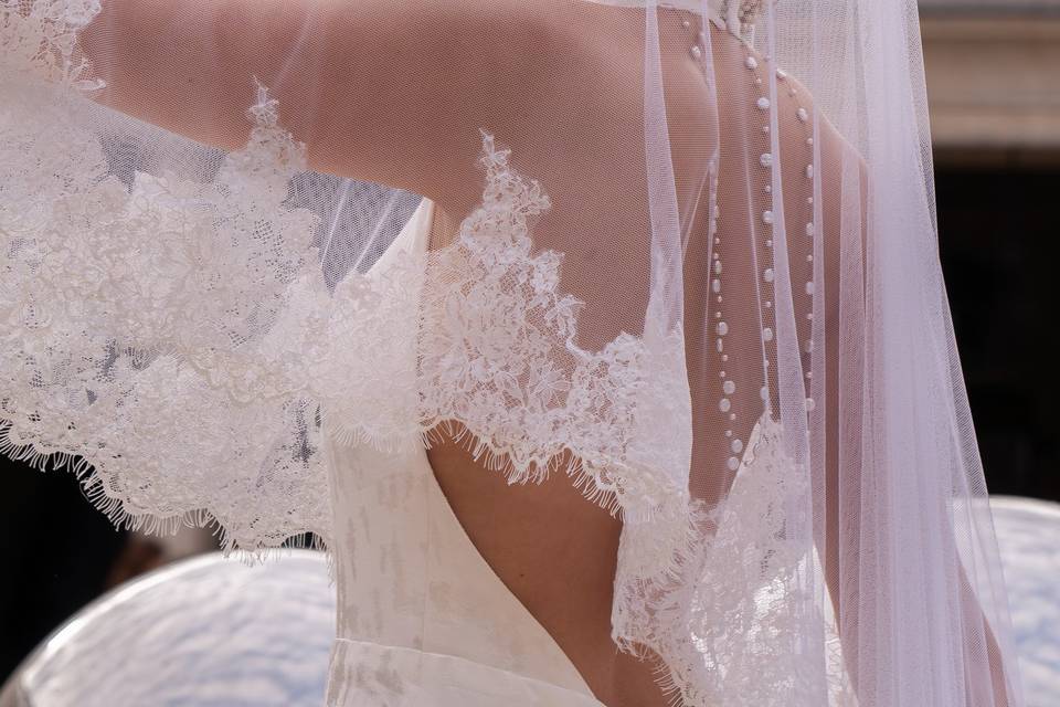Voile Cascade de dentelle