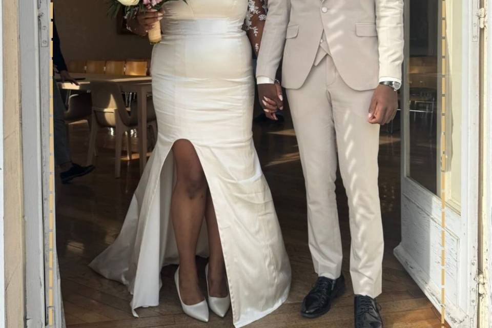 Robe Dentelle & Satin
