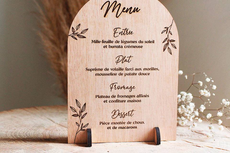 Menu | En bois