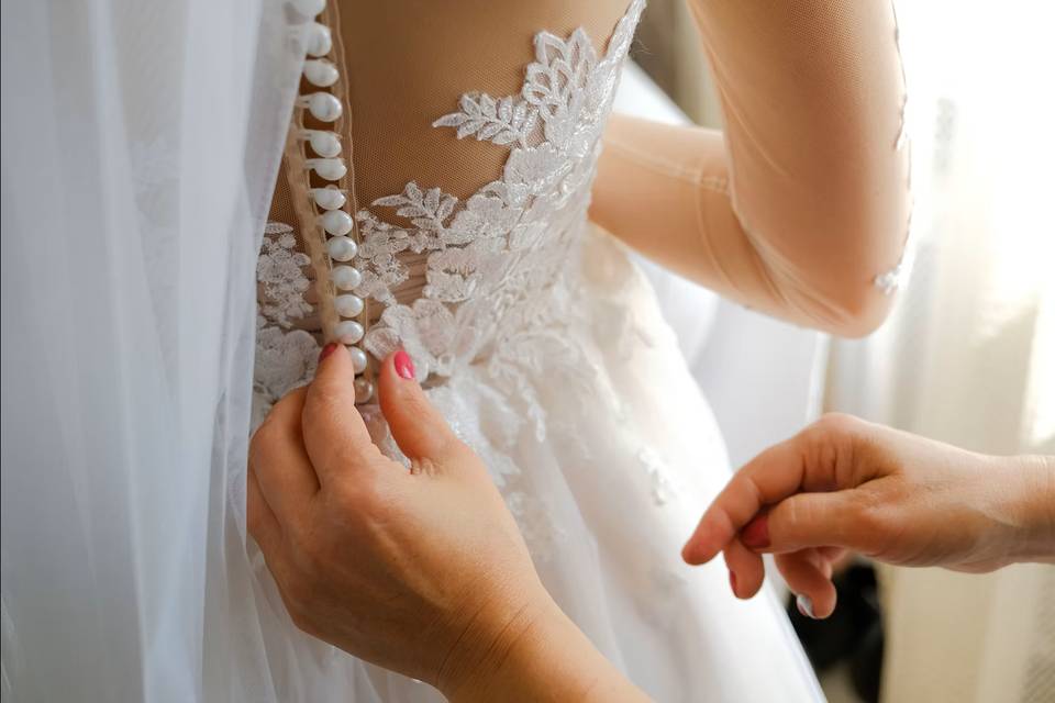Détails robe de mariée