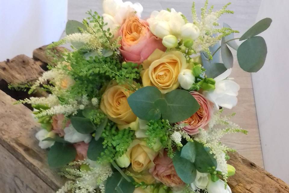 Bouquet de mariée colorée