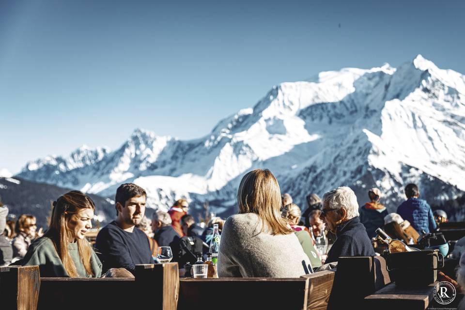 Terrasse vue Mont-Blanc