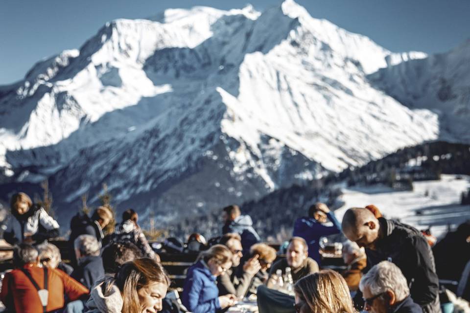 Terrasse vue Mont-Blanc