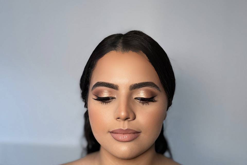 Maquillage mariée travaillé