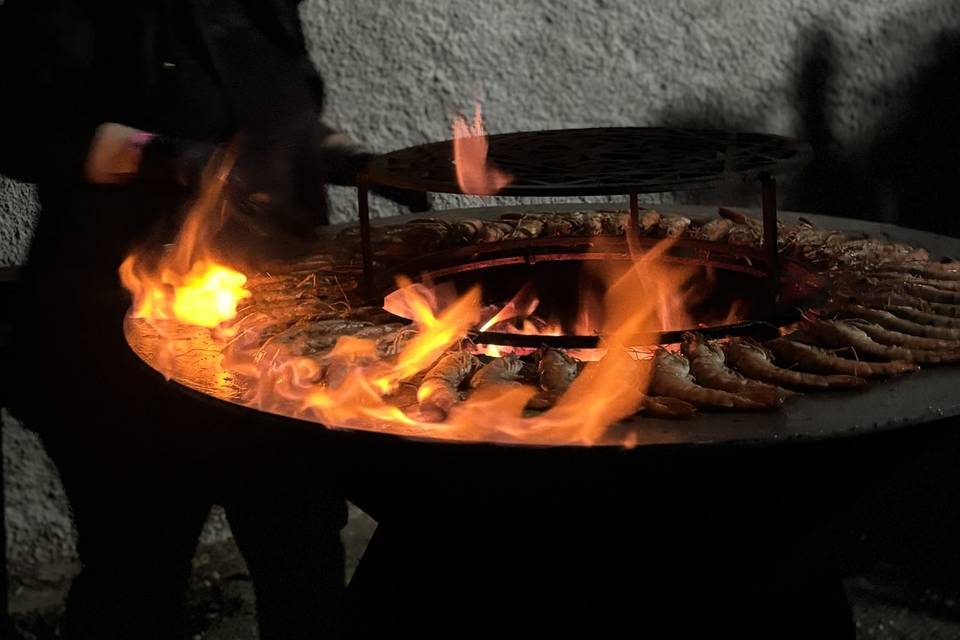 Gambas flambées
