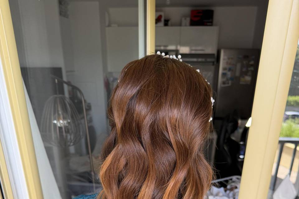 Coiffure détaché mariée