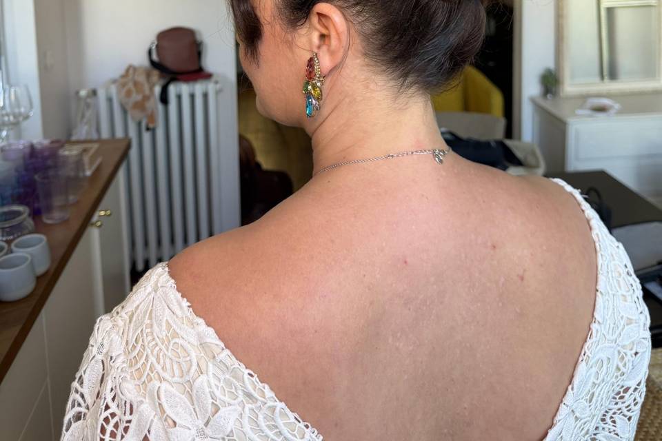 Chignon haut mariée
