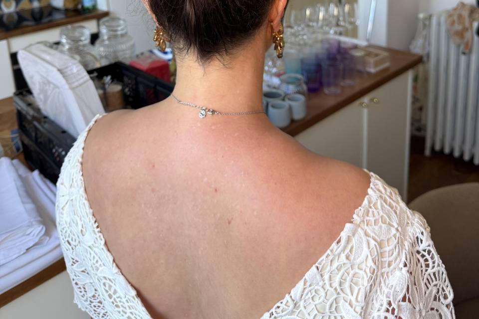 Chignon haut mariée