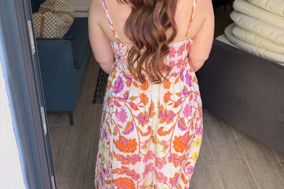 Coiffure semi détaché  mariée