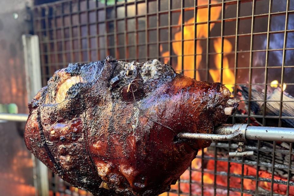 Jambon au feu de bois