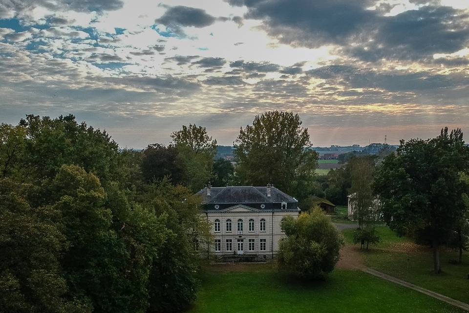 Le château du Béron par drone