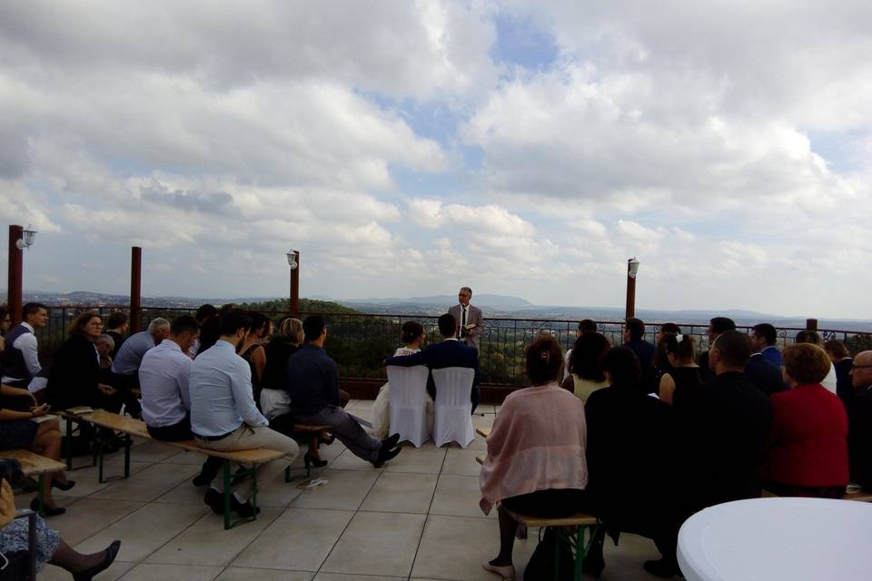 Ceremonie toit terrasse