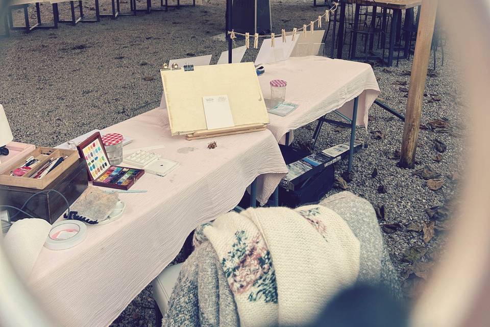 Stand animation aquarelle