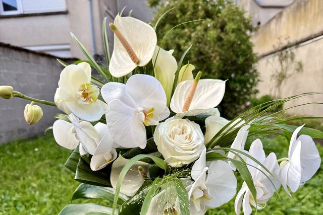 Bouquet de mariée destructuré