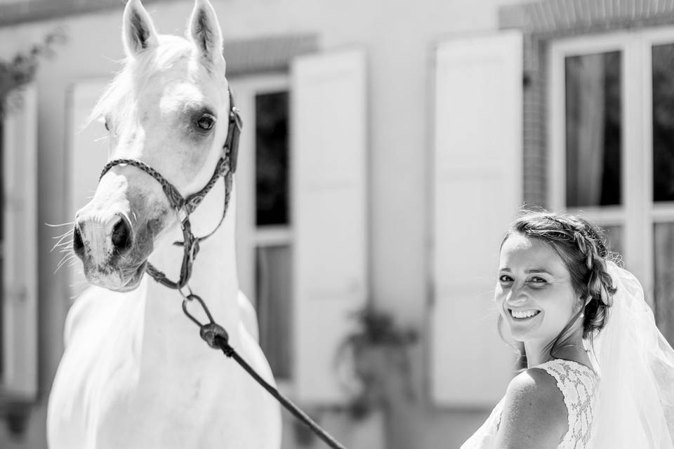 La mariée et son cheval