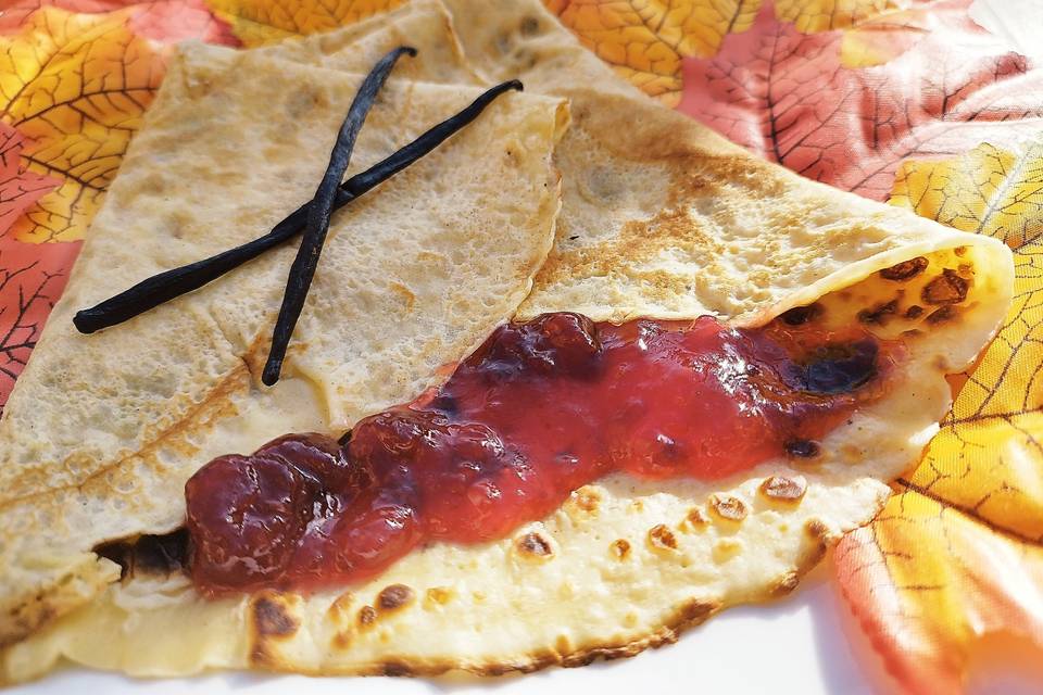 Crêpe beurre vanillé fraise