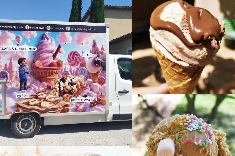Foodtruck + buuble + glaces