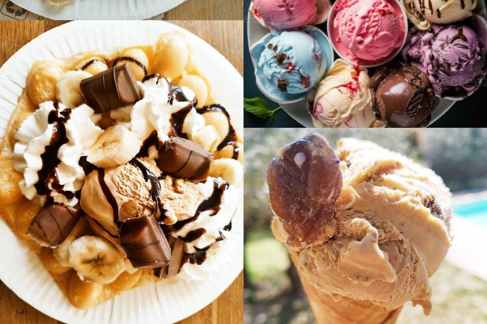 Glaces + bubble waffle