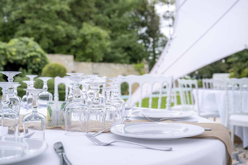 Mariage table élégante