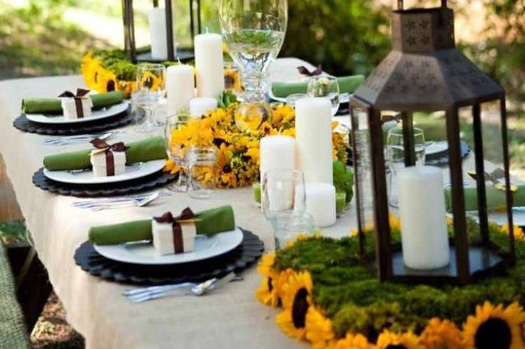 Une table de tournesol