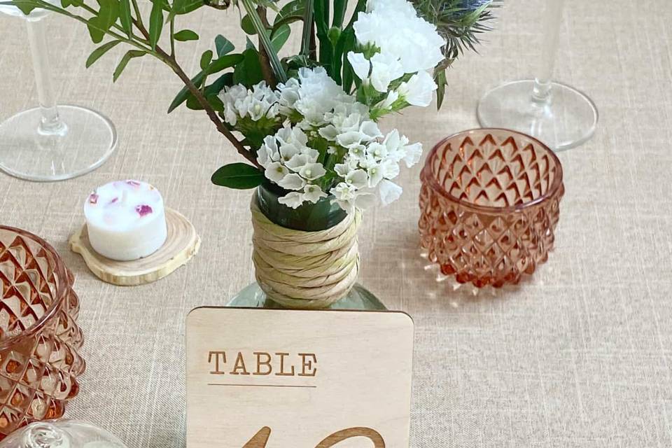 Numéro de table à poser