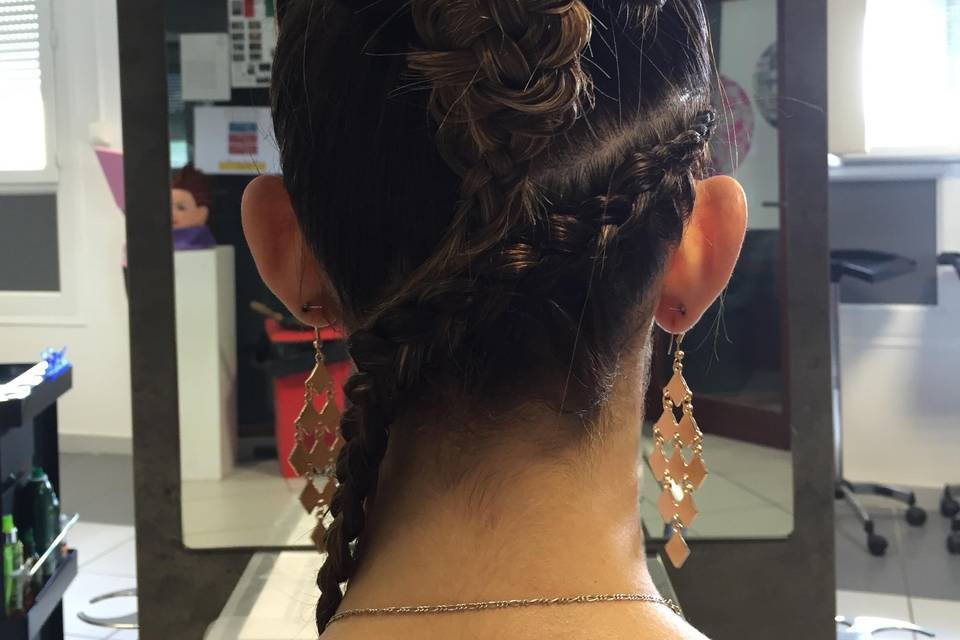 Chignon essai mariage.