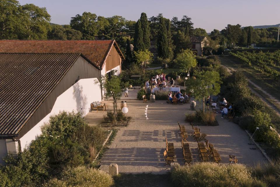 Terrasse Ouest sur les vignes