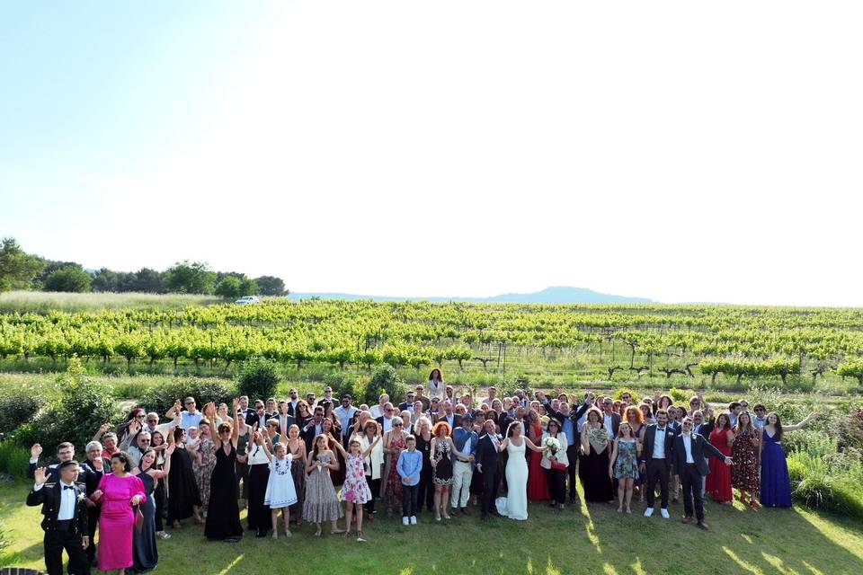 Séance photo devant les vignes