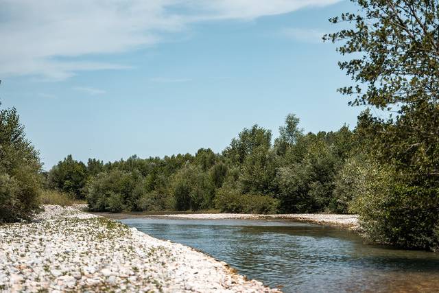 Plage privée sur la Drôme