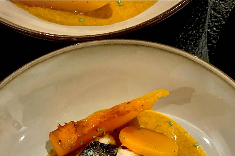 Filet de bar velouté de homard