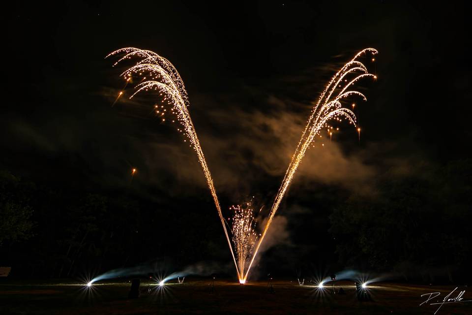 Effet lumière + feu argent