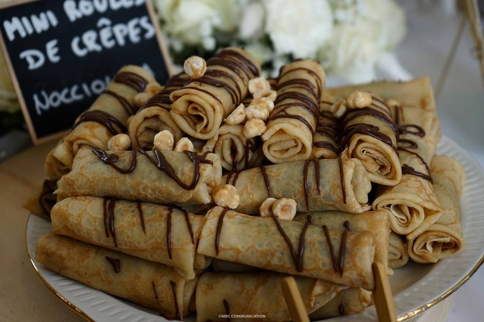 Roulés de crêpes Nocciolata