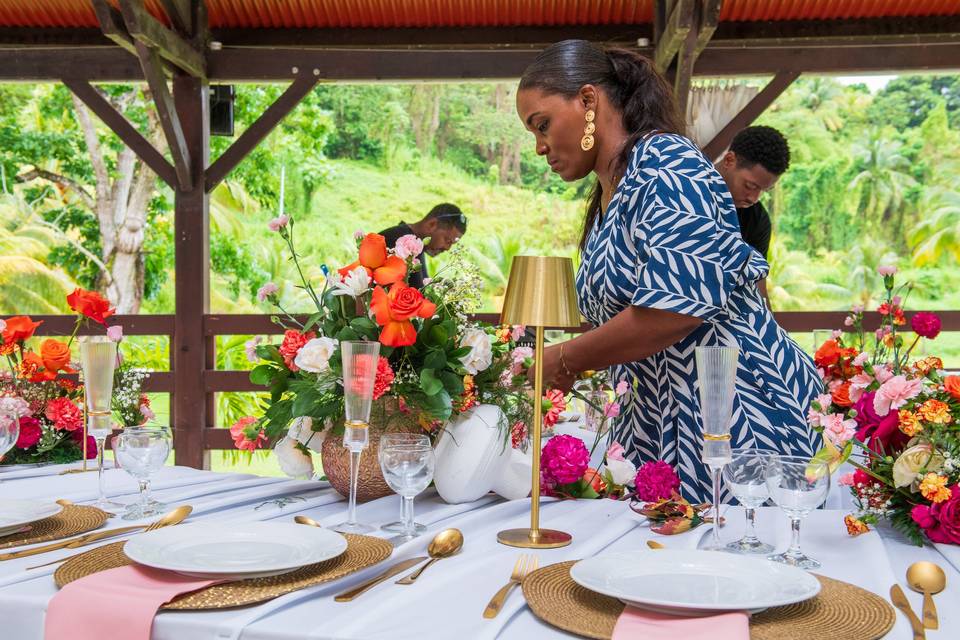 Décor de table de banquet