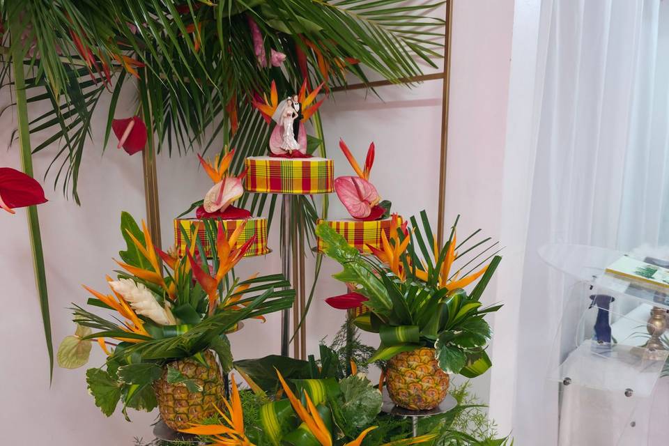 Pièce montée exotique