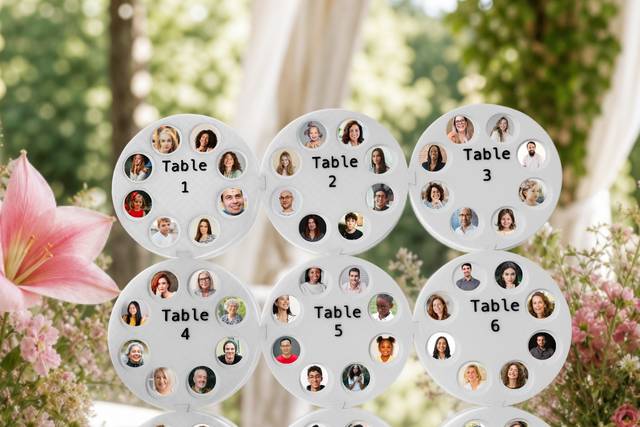 Plan de table photo