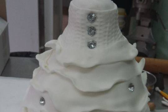 Wedding cake bleu et blanc