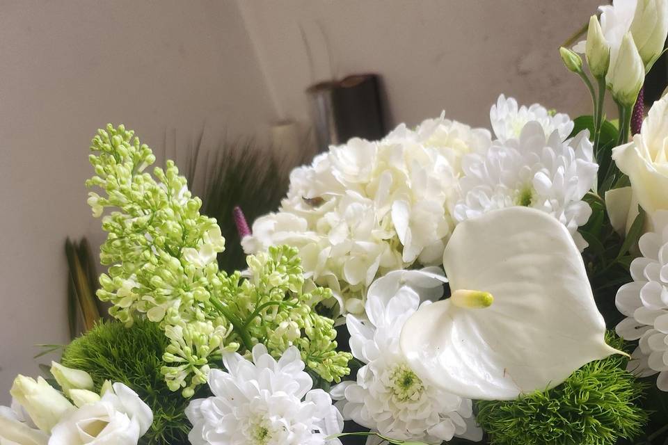 Centre de table blanc