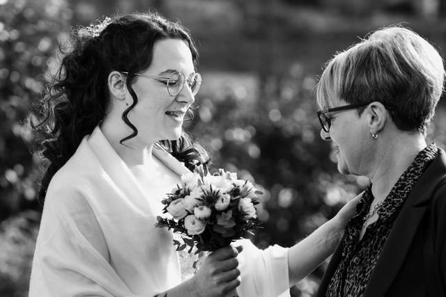La mariée avec sa maman
