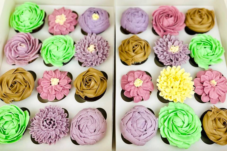 Cupcakes floraux