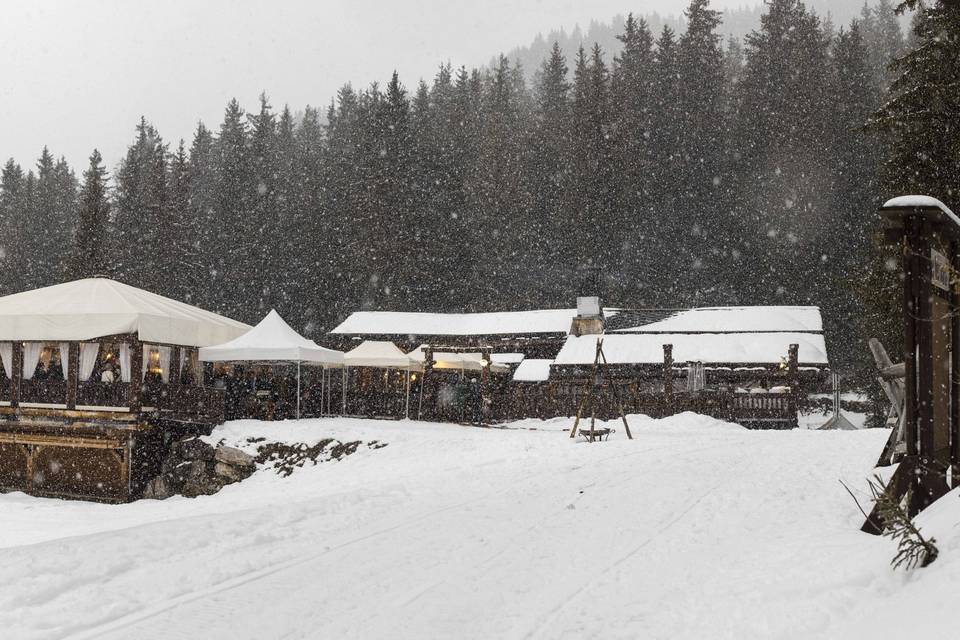 Le Clos Bernard sous la neige