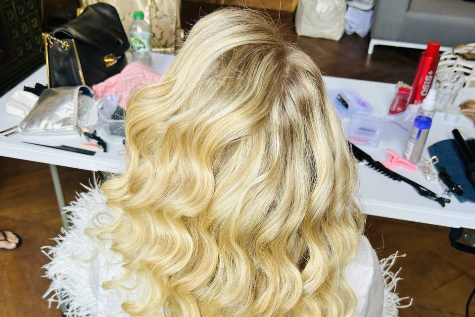 Coiffure glamour mariée