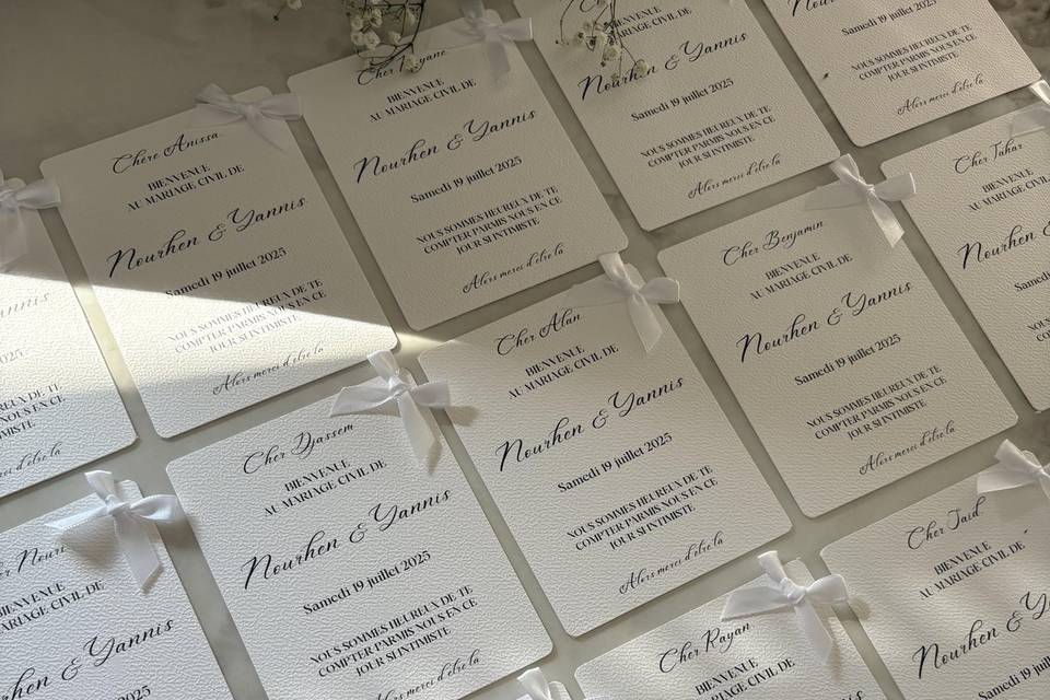Cartes de bienvenue